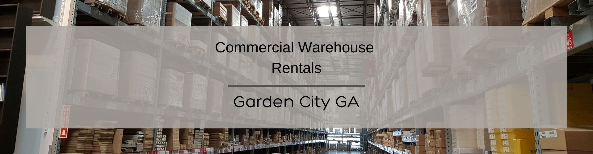 Commercial Warehouse Garden City GA